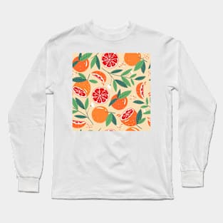 Citrus Pattern Long Sleeve T-Shirt